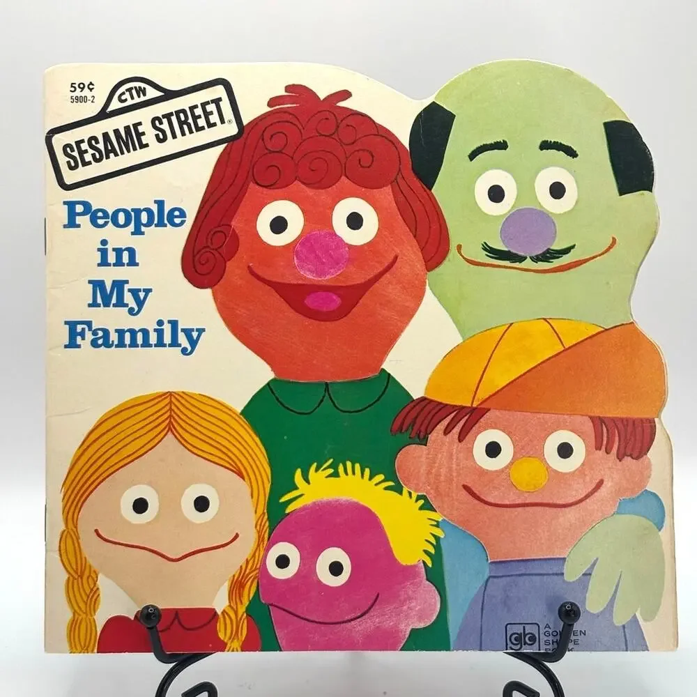Vintage 1980 Sesame St. People in My Family Golden Shape Book, 14th Print, PB